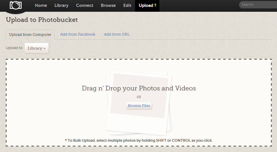 Photobucket Upload with the Main Uploader ?name=upload